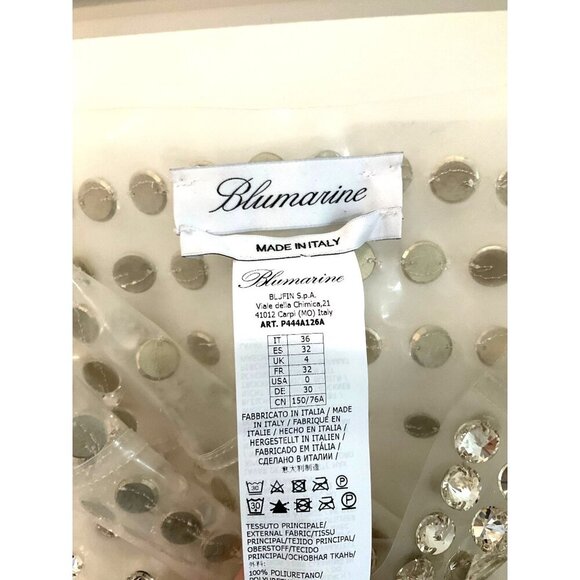 Blumarine Studded Crystal PVC Dress in Transparent 36 Womens Maxi Midi Gown - Picture 10 of 13